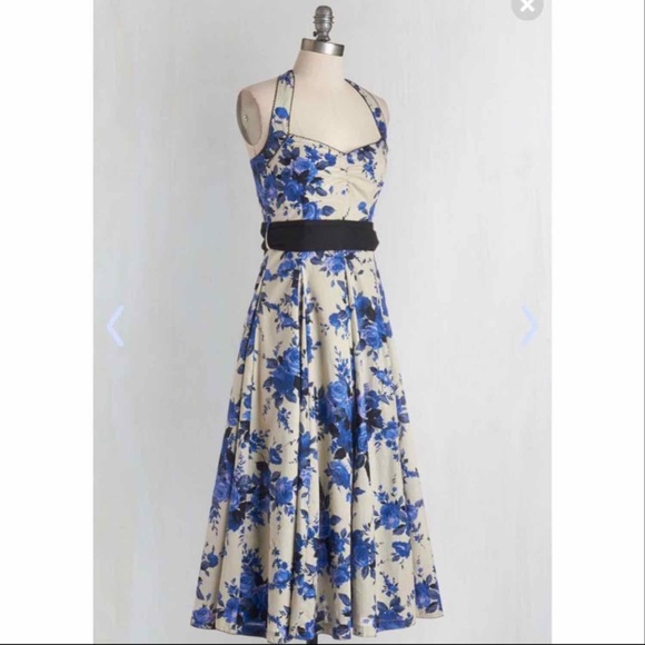 NWT Modcloth Indigo Gardens Convertible Dress - Picture 2 of 3